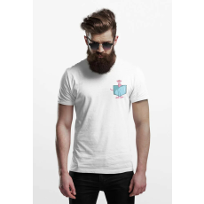  D&B Férfi/Unisex Póló PO00025 Pink Panther Pocket Fehér-Méret M