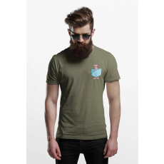  D&B Férfi/Unisex Póló PO00025 Pink Panther Pocket Katonai zöld-Méret 3XL