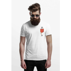  D&B Férfi/Unisex Póló PO00026 Pin Up Girl Pocket Fehér-Méret 4XL