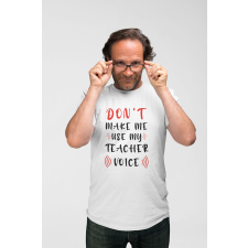 D&B Férfi/Unisex Póló ST00009 Teacher Fehér-Méret 4XL férfi póló