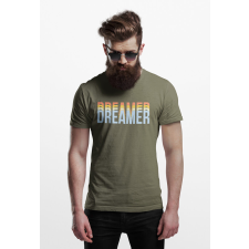 D&B Férfi/Unisex Póló ST00012 Dreamer Katonai zöld -Méret L férfi póló