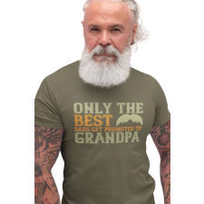D&B Férfi/Unisex Póló ST00015 Grandpa Katonai zöld -Méret 3XL férfi póló