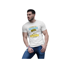 D&B Férfi/Unisex Póló ST00018 Skydive Fehér-Méret L