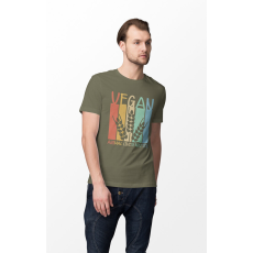  D&B Férfi/Unisex Póló ST00019 Vegan Katonai zöld -Méret 5XL