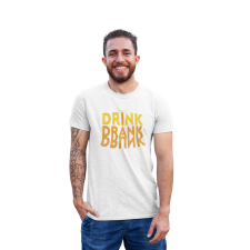 D&B Férfi/Unisex Póló ST00030 Drunk Fehér-Méret S férfi póló