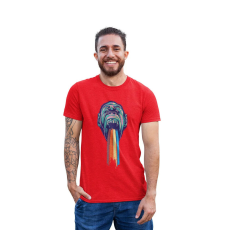 D&B Férfi/Unisex Póló ST00035 Monkey Piros-Méret L