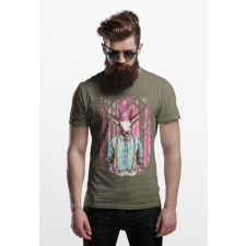 D&B Férfi/Unisex Póló ST00037 Deer Katonai zöld -Méret 4XL férfi póló