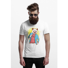 D&B Férfi/Unisex Póló ST00038 Panda Fehér-Méret L férfi póló