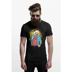  D&B Férfi/Unisex Póló ST00038 Panda Fekete-Méret 3XL