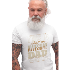 D&B Férfi/Unisex Póló ST00041 Dad Fehér-Méret 2XL férfi póló