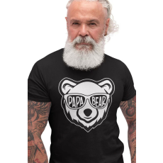  D&B Férfi/Unisex Póló ST00042 Papa Bear Fekete-Méret M