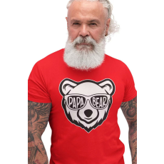  D&B Férfi/Unisex Póló ST00042 Papa Bear Piros-Méret 4XL