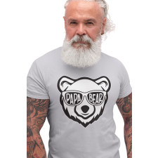  D&amp;B Férfi/Unisex Póló ST00042 Papa Bear Szürke-Méret 2XL férfi póló