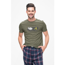  D&B Férfi/Unisex Póló ST00049 Extreme Sports Katonai zöld -Méret S