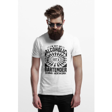  D&B Férfi/Unisex Póló ST00056 Bartender Fehér-Méret 2XL