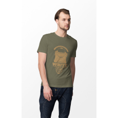  D&B Férfi/Unisex Póló ST00057 Write Katonai zöld -Méret 5XL