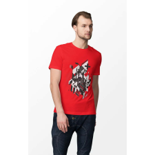  D&amp;B Férfi/Unisex Póló ST00063 Abstrakt Piros-Méret M férfi póló