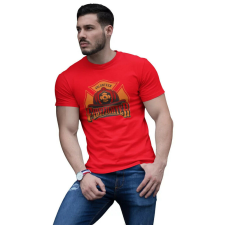 D&B Férfi/Unisex Póló ST00069 Fire Fighter Piros-Méret XL férfi póló