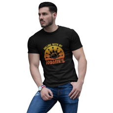  D&B Férfi/Unisex Póló ST00074 Homies Fekete-Méret 2XL
