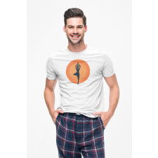  D&amp;B Férfi/Unisex Póló ST00077 Yoga Fehér-Méret M férfi póló