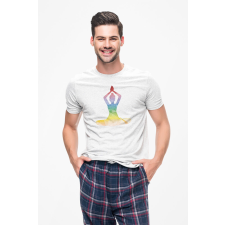 D&B Férfi/Unisex Póló ST00078 Yoga Fehér-Méret XL férfi póló