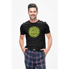  D&amp;B Férfi/Unisex Póló ST00079 Namaste Fekete-Méret 2XL férfi póló