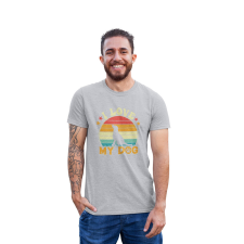  D&amp;B Férfi/Unisex Póló ST00084 My Dog Szürke-Méret M férfi póló