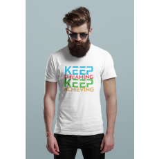  D&B Férfi/Unisex Póló ST00090 Keep Dreaming Fehér-Méret 2XL