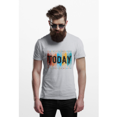  D&B Férfi/Unisex Póló ST00091 Today Szürke-Méret 5XL