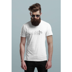  D&B Férfi/Unisex Póló ST00095 Evolution Fehér-Méret L