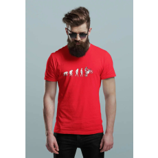  D&B Férfi/Unisex Póló ST00095 Evolution Piros-Méret M