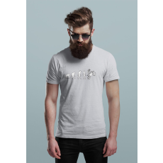  D&B Férfi/Unisex Póló ST00095 Evolution Szürke-Méret M