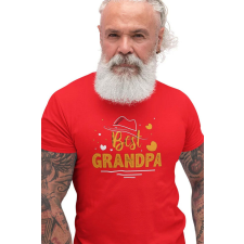  D&amp;B Férfi/Unisex Póló ST00104 Grandpa Piros-Méret 5XL férfi póló