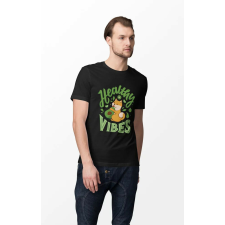 D&B Férfi/Unisex Póló ST00109 Vibes Fekete-Méret S férfi póló