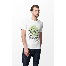  D&B Férfi/Unisex Póló ST00111 Eat Well Fehér-Méret XL