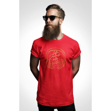 D&B Férfi/Unisex Póló ST00117 Life Sound Piros-Méret 5XL férfi póló