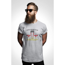  D&amp;B Férfi/Unisex Póló ST00132 Just Here Szürke-Méret L férfi póló