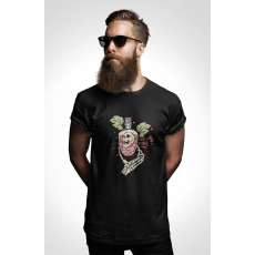  D&B Férfi/Unisex Póló ST00133 Vine Fekete-Méret 2XL