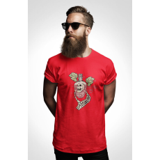  D&B Férfi/Unisex Póló ST00133 Vine Piros-Méret M