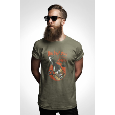  D&amp;B Férfi/Unisex Póló ST00135 Beer Katonai zöld-Méret 5XL férfi póló