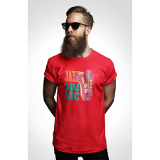 D&B Férfi/Unisex Póló ST00151 Jazz Piros-Méret 5XL férfi póló