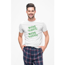  D&B Férfi/Unisex Póló ST00154 Go Vegan Fehér-Méret 5XL