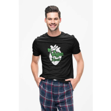 D&B Férfi/Unisex Póló ST00158 Vegan Heart Fekete-Méret 4XL férfi póló