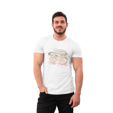  D&B Férfi/Unisex Póló ST00165 Bike Fehér-Méret XL