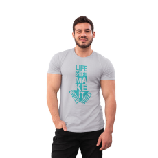  D&B Férfi/Unisex Póló ST00171 Life Szürke-Méret S