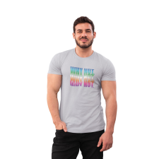 D&B Férfi/Unisex Póló ST00175 Why Not Szürke-Méret L férfi póló