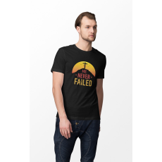  D&B Férfi/Unisex Póló ST00187 He Never Failed Fekete-Méret 2XL