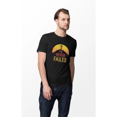  D&B Férfi/Unisex Póló ST00187 He Never Failed Fekete-Méret 4XL