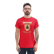  D&B Férfi/Unisex Póló ST00188 Yoga Piros-Méret S