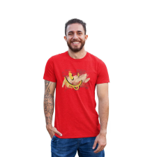  D&amp;B Férfi/Unisex Póló ST00196 Smile Piros-Méret XL férfi póló